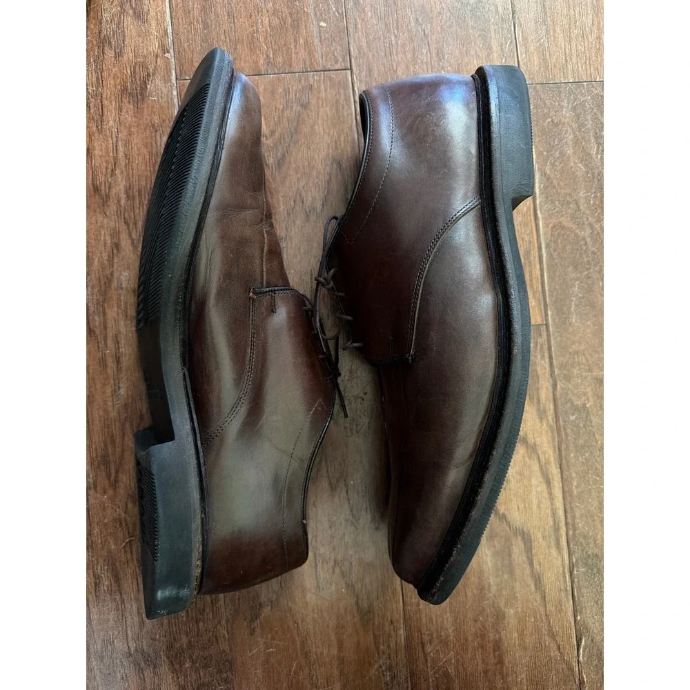 Allen Edmonds Mens 12 E Brown Leather Split Toe Derby Shoes USA 2292 Oxford